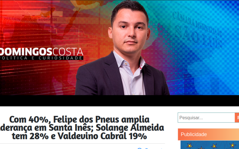Blog do Domingos Costa cita pesquisa da EPO.